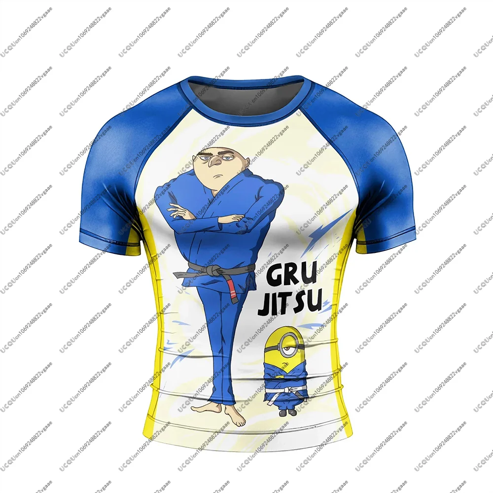 الرجال طفل الأطفال البرازيلي جيو جيتسو طفح الحرس تي شيرت حفلة اللياقة البدنية عادية الرياضة المحملة الفتيات أفضل هدية التوابع تأثيري الذكور الصالة الرياضية