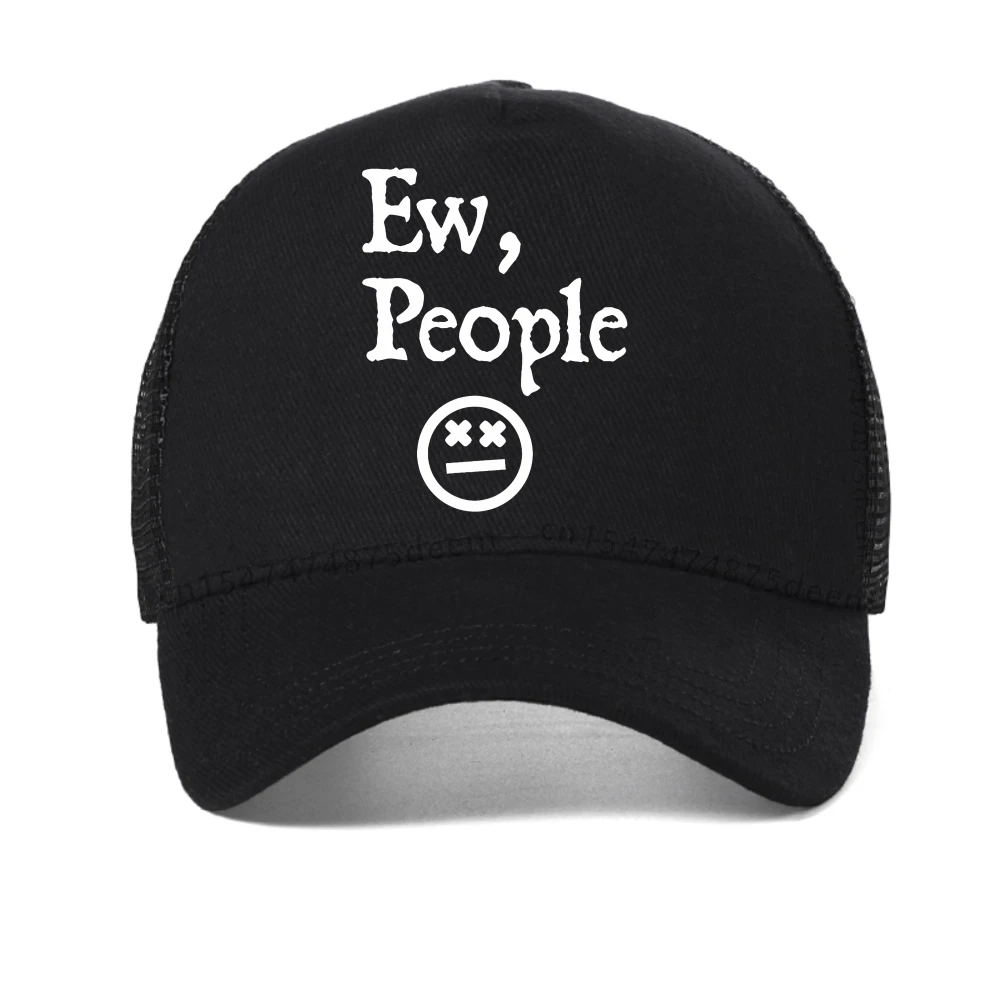 

Ew, People Slogan Funny baseball cap Men Women wear a sad face Printed caps Casual Fashion outdoor sports trucker hat mesh hats