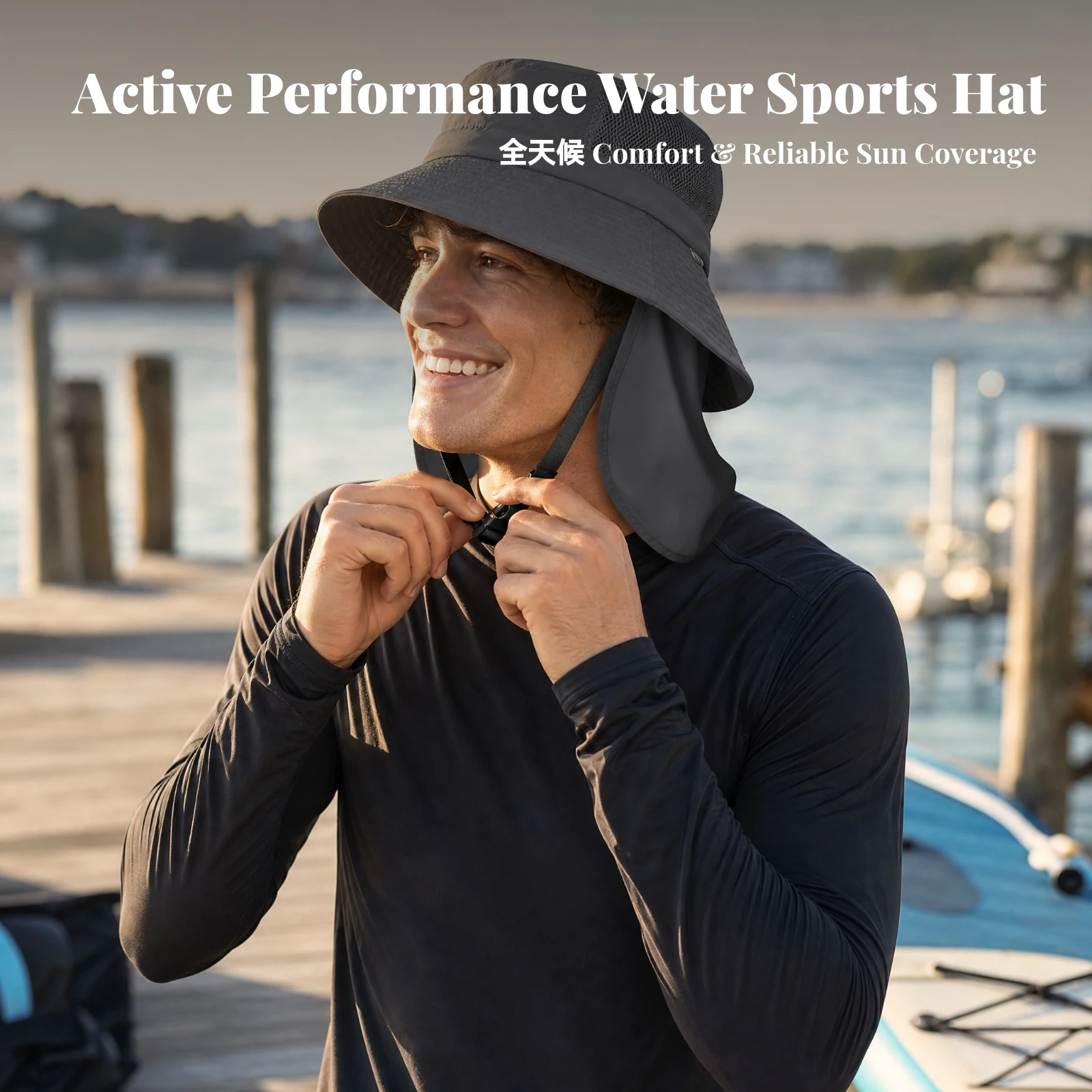 Packable Hat Nylon - Paddleboarding Sun Hat Lightweight Bucket Sun