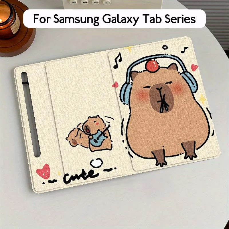 

Cute cartoon capybara For Samsung Galaxy Tab S7 S8 S9 S10 11 12.4 13.1 FE Plus Lite Inch Cover Tablet Case