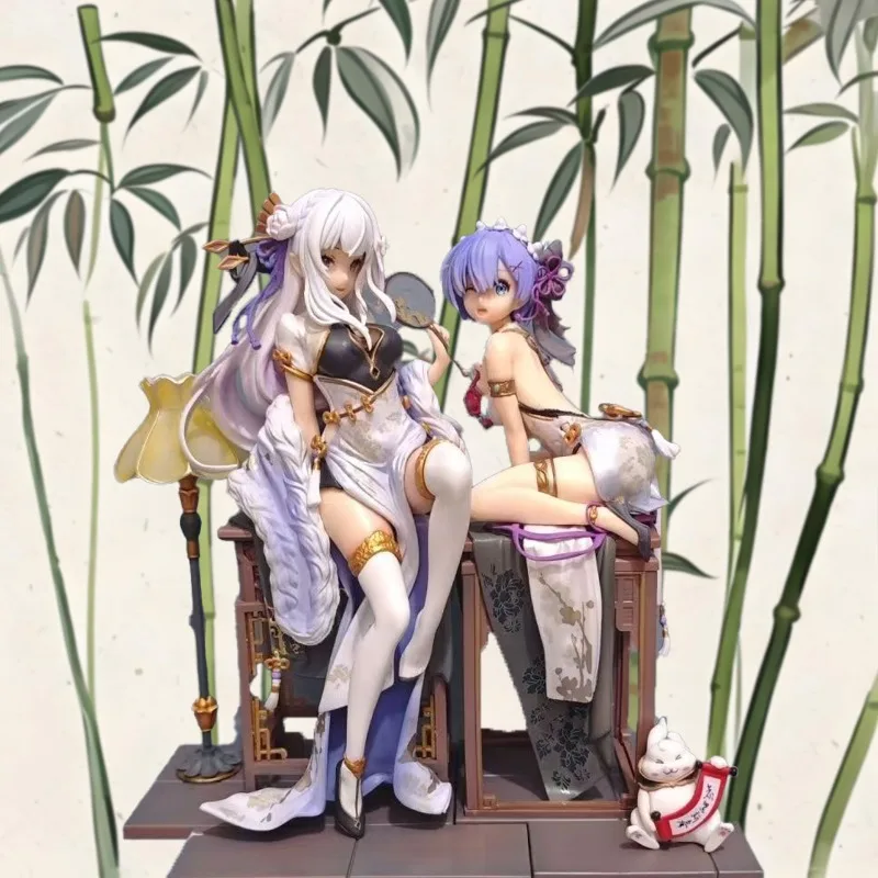 

Re:life In A Different World From Zero Rem Emilia Chinoiserie Clothing Figure Model Collection Desktop Decoration Ornament Gifts