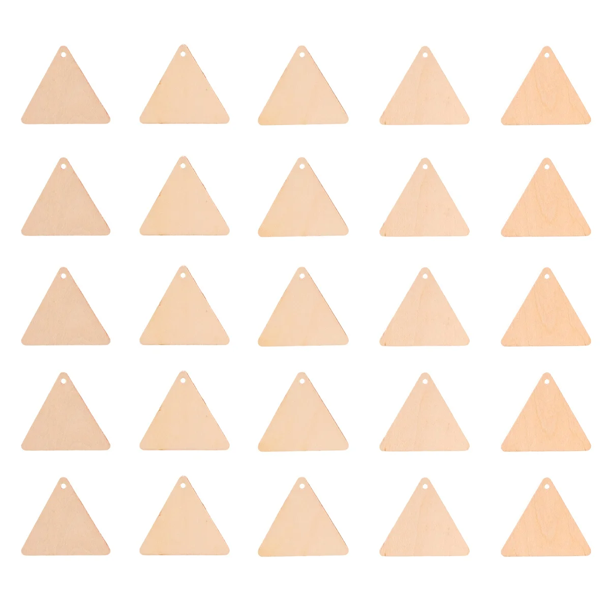 

60Pcs Triangle Wooden Pieces Pendant Unfinished Cutouts DIY Craft Accessories Painting Ornaments Home Wedding Decorations