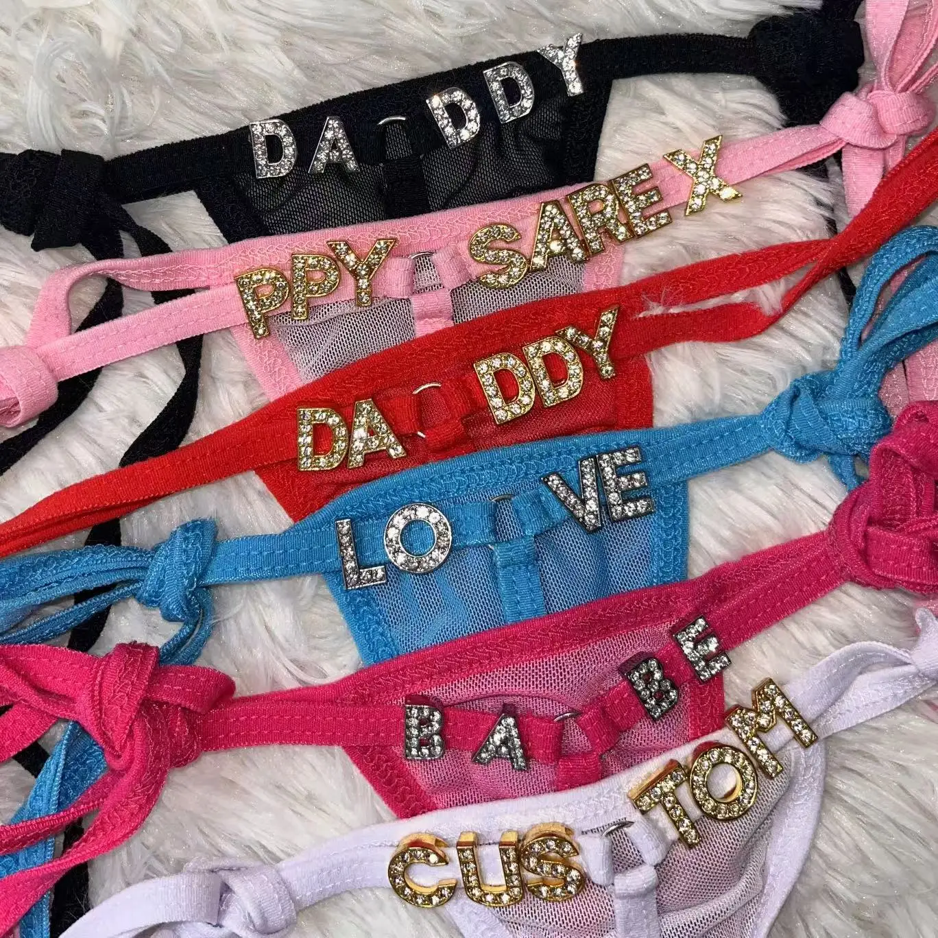 

Custom Sexy Lingerie Hotwife Customize Thong Panties Underwear Personality Sring For Women Valentine's Day Gifts Underpants Tang