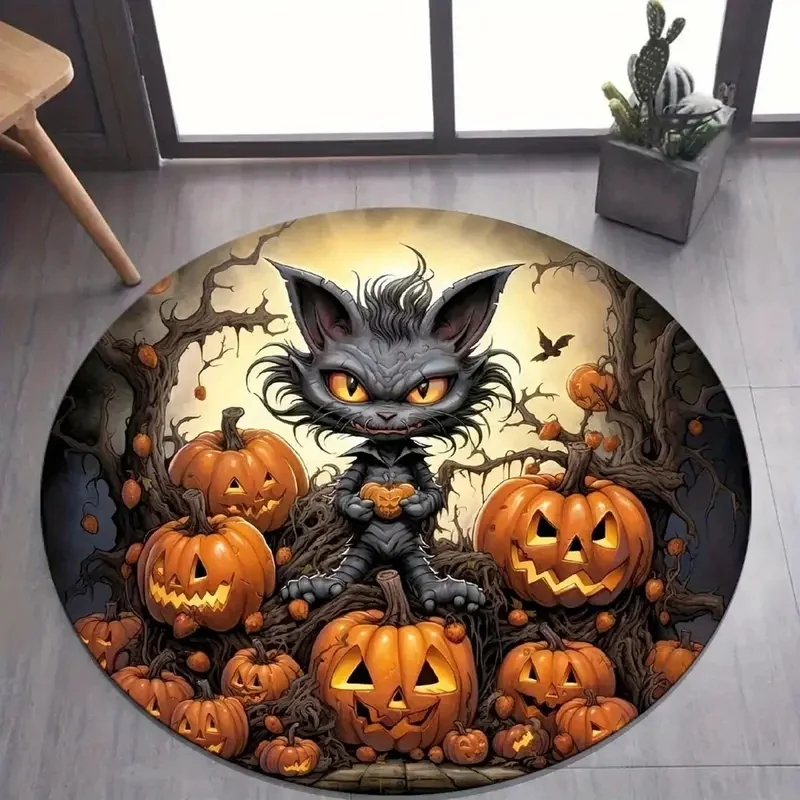 The Nightmare Before Christmas HD Printed Round Carpet.exquisite Living Room Bedroom Sofa Entry Door Mat.table Chair Gift Rug