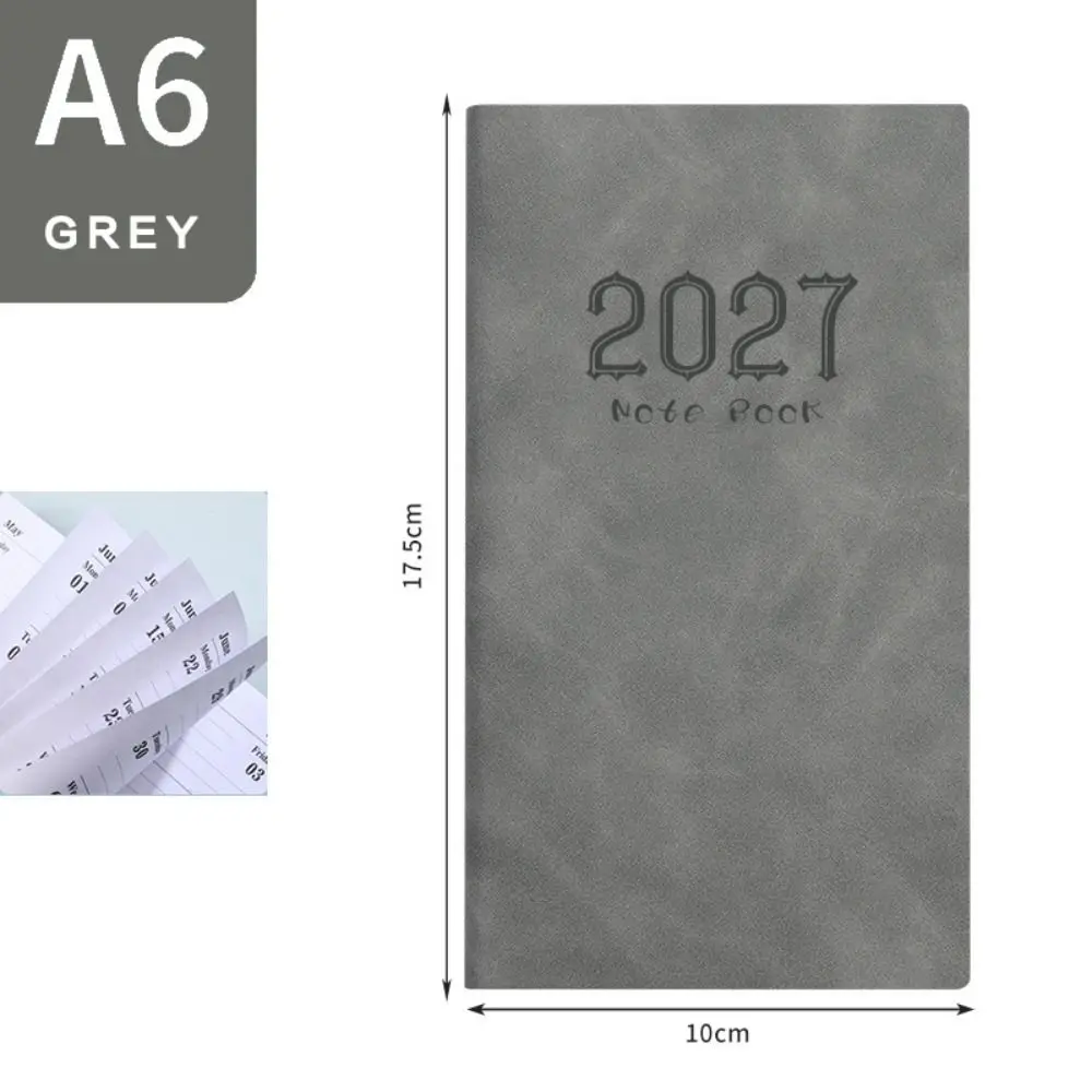 Pocket Design 2027 A6 Planner Notebook Portable Lightweight Premium Thick Paper Daily Weekly Journal Smooth Writing Surface