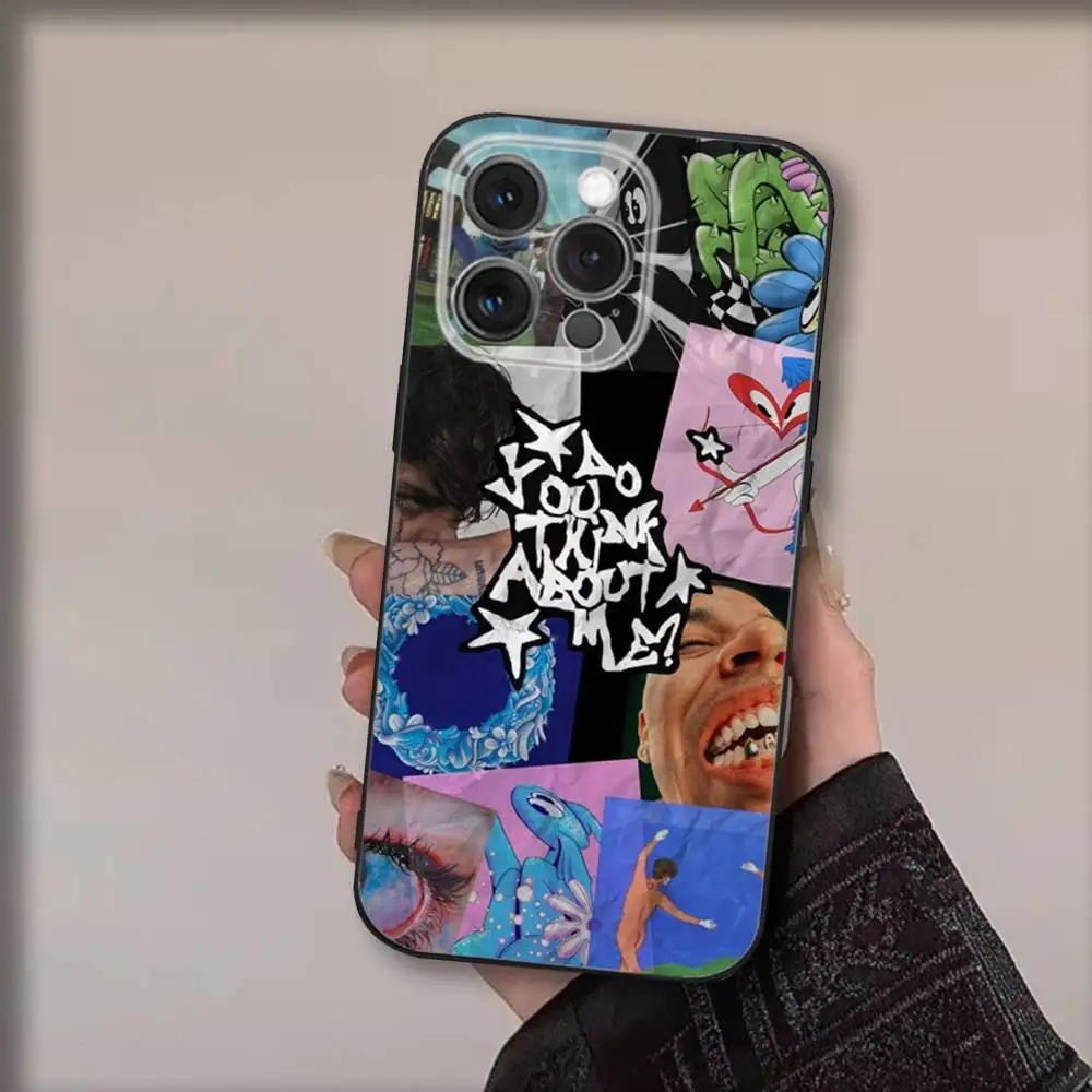 Funda de teléfono Singer N-Nsqks para iPhone16,15,14,13,12,11,Pro,Max,Plus,X,XS,SE4,E,Mini,funda negra suave