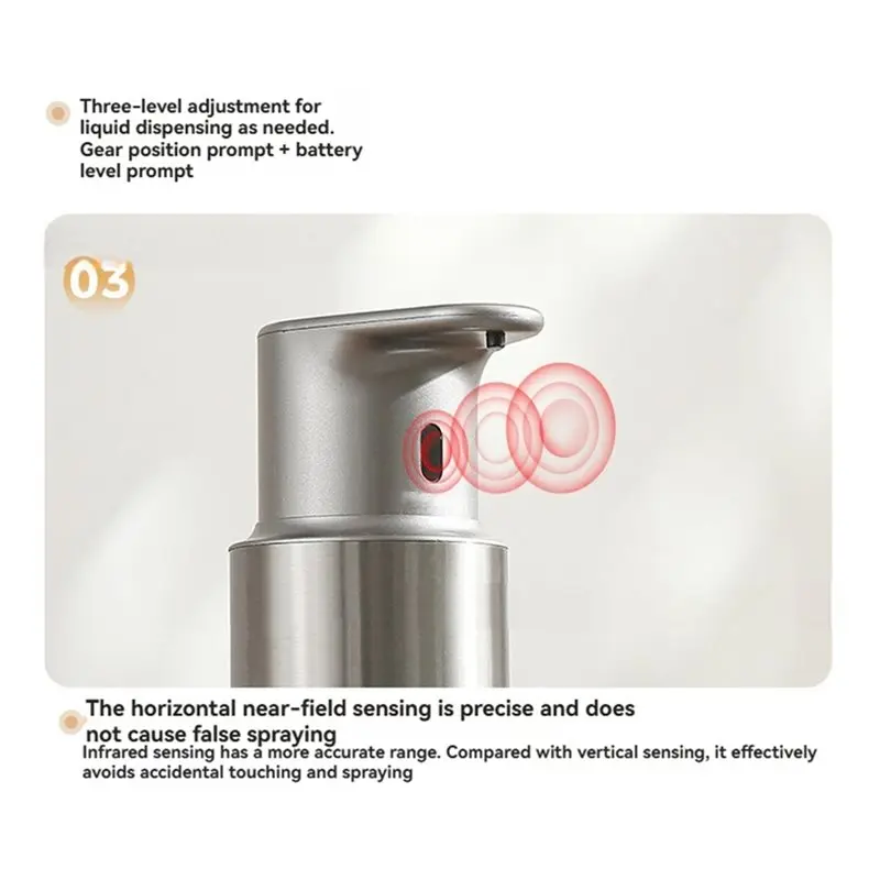 B83B-Automatic Induction Soap Rechargeable Gel Soap Dispenser Touchless Hand For Bathroom Kitchen B