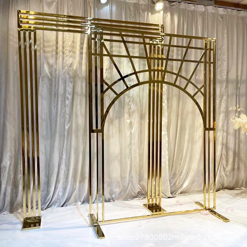 2024 New Design Event Decoration Wedding Canopy Metal Mandap Canopy Chuppah Backdrop For Wedding Use