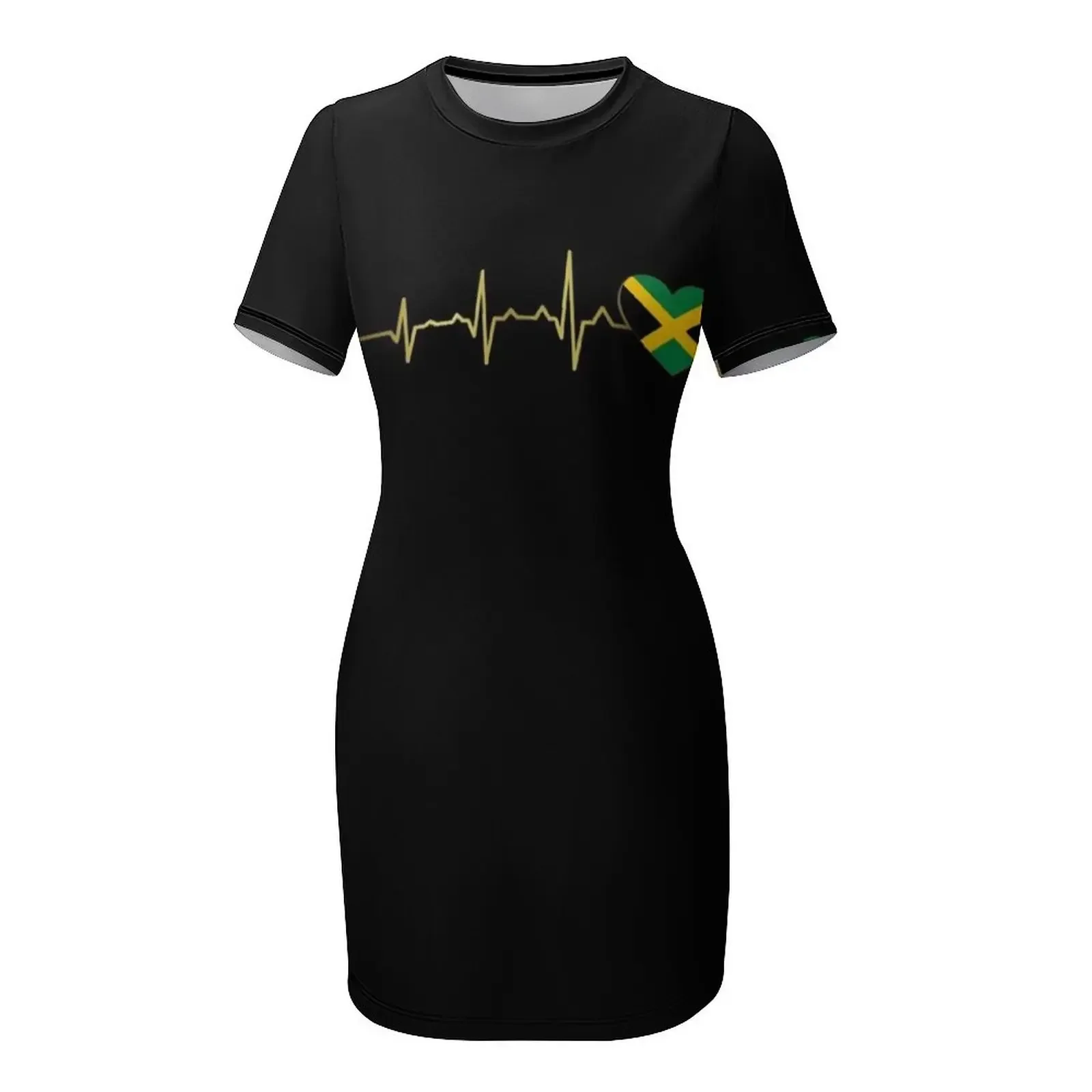 Jamaican Flag Heat Beat Short-Sleeved Dress dress party night Women's summer dress Summer women's clothing view 4