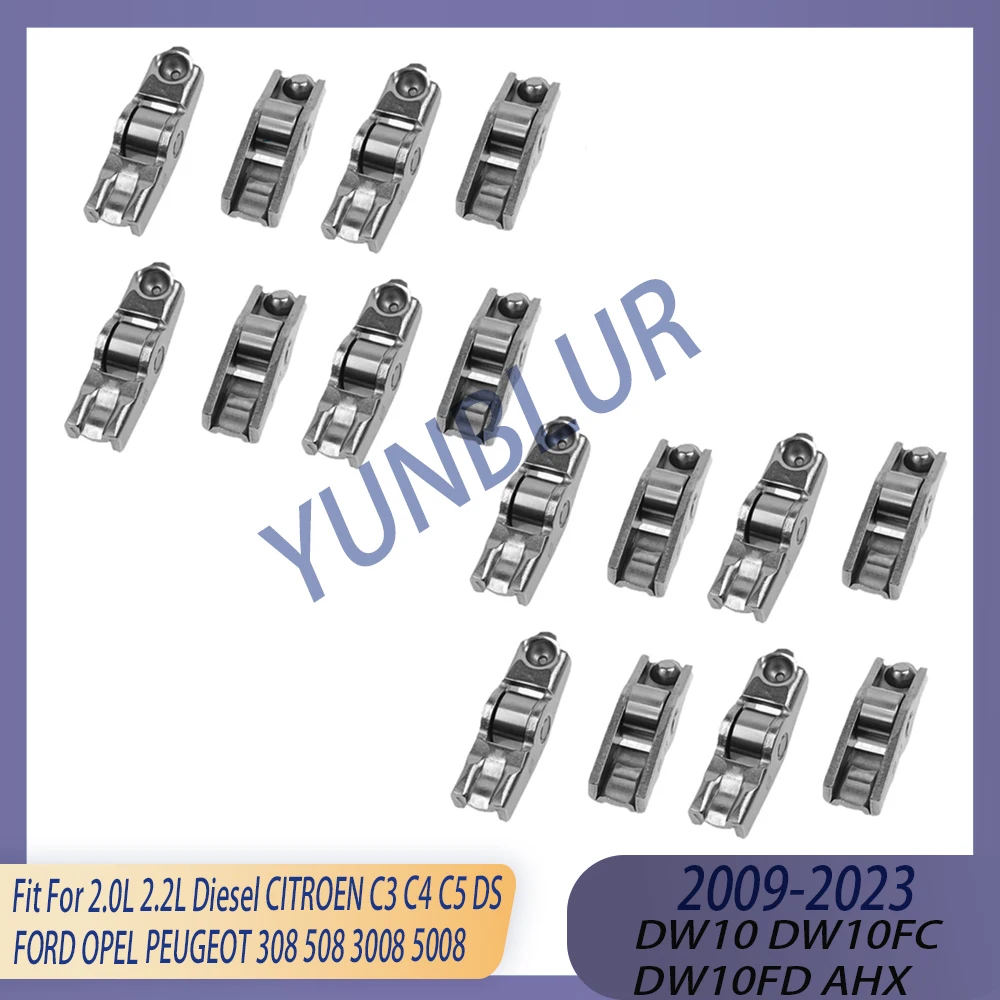 Engine Valve Lifter Rocker Arm Kit Fit 2.0 2.2 L DW10 Diesel 09-23 For CITROEN C3 C4 C5 DS FORD OPEL PEUGEOT 308 508 3008 5008