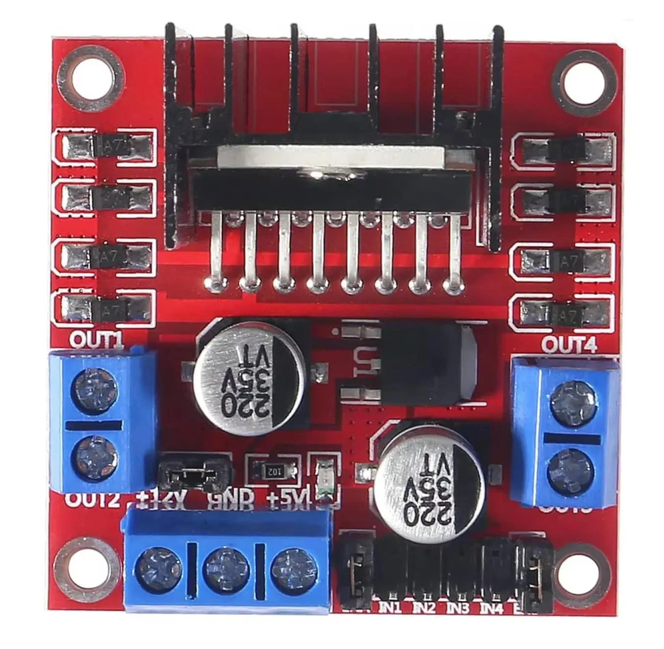 L298N DC Motor Driver Module L298N Stepper Motor Smart Car Robot Breadboard Peltier High Power L298 DC Motor Driver for Arduino