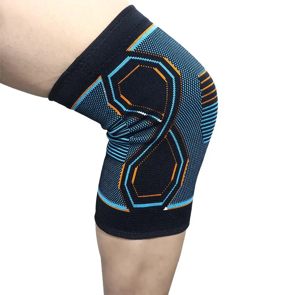 1PC Biking Bodybuilding Nylon Joint Pain Relief Gym Compression Knee Brace Workout Knee Support Knee Pads Knitted Knee Sleeve