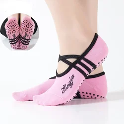 Yoga Socks Socks Sport Women Non-slip Grips&Straps for Ballet Pilates Fitness Gym Sports Bandage Dance Socks