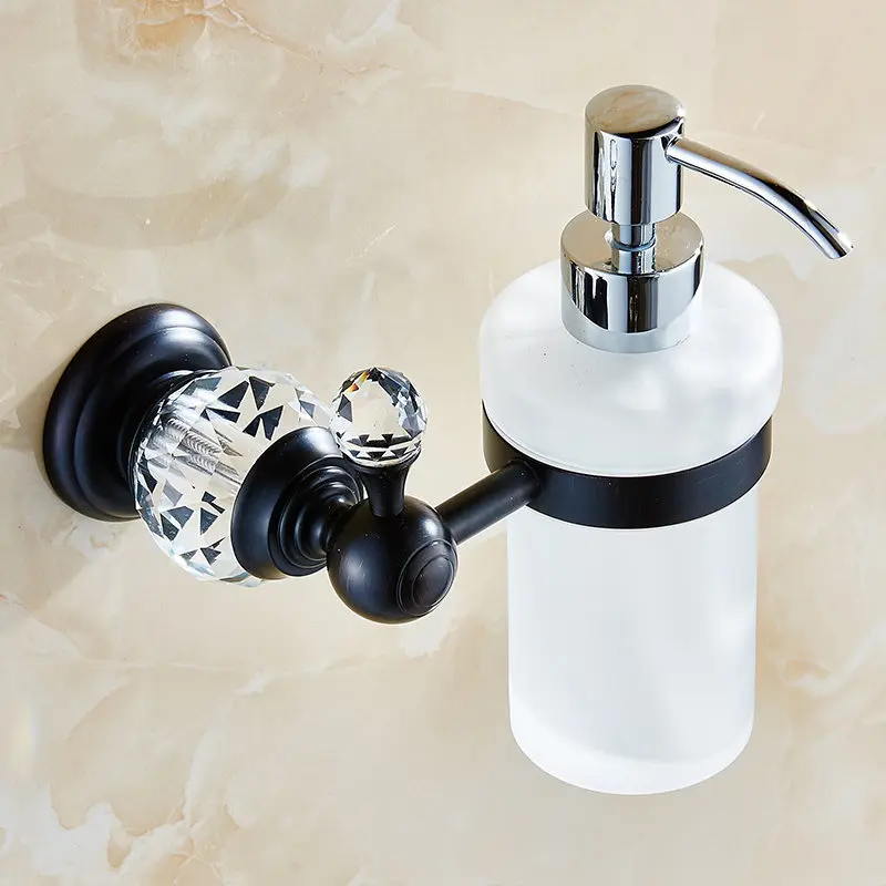 Vidric Liquid Soap Dispensers Luxury Gold Color Soap Dispenser Wall Mounted With Frosted Glass Container bottle Bathroom Produc