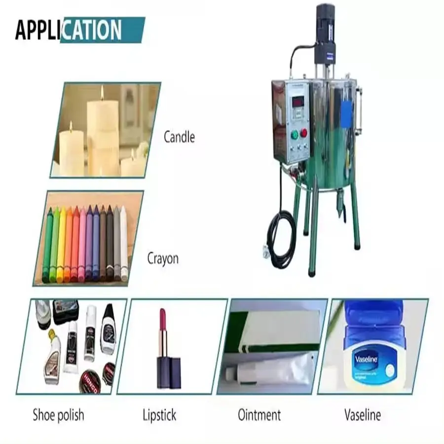 Semi Automatic Tank Lipstick Foundation Cream Jam Heating Mixing And Liquid Lipstick Filling Machine Cosmetics vertical