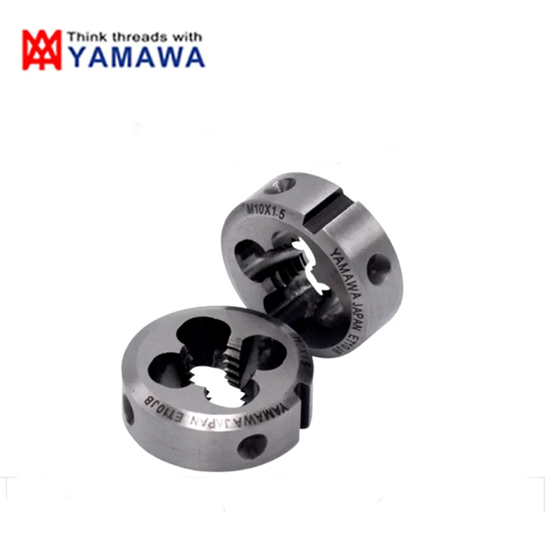 1PCS YAMAWA HSSE Fixed Non-adjustable Round Die M0.8M2M2.5 M3M4 M5M6M8M10 M12 M14M16X0.4 0.5 0.8 1.25 1.75 Screw Threading  Dies