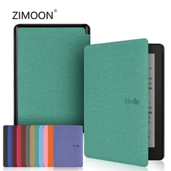 Fabric Smart Case for Paperwhite 12th Premium Flip Hard Cover for Kindle 11th Magnetic Protective Shell for Oasis 10/9th