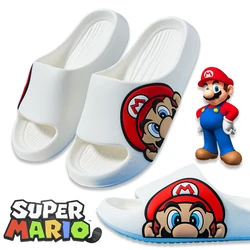 Super Mario pantofole per bambini estate Indoor Cartoon Home Shoes infradito pantofole per ragazzo per bambini Anime antiscivolo suola spessa diapositive