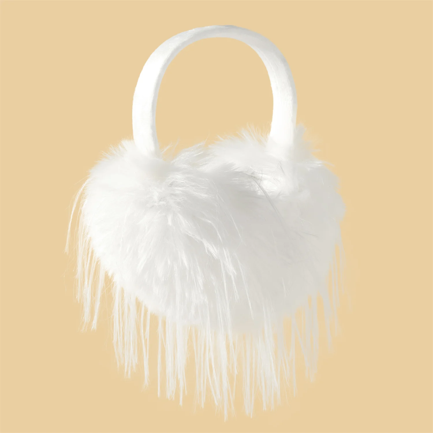 تتدفق طويل الشعر أفخم غطاء للأذنين Anjj جديد الأبيض شعبية العصرية امرأة غطاء للأذن في الهواء الطلق الشتاء الدافئ الملحقات