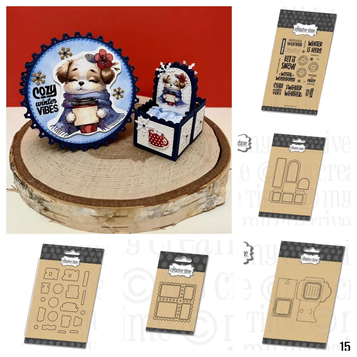 

Hello Winter Stamps & Dies Mini Treat Holder Metal Cutting Dies for DIY Scrapbook Diary Handmade Holiday Gift December 2025 New