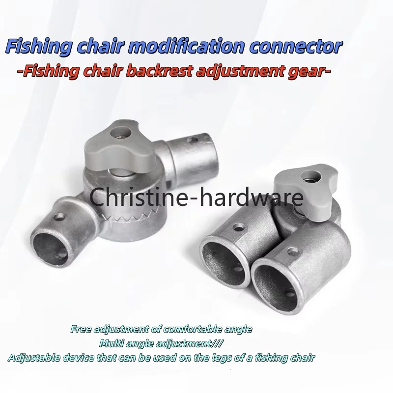 2PCS Chair backrest adjustment gear modification die-casting aluminum connector 22.5mm inner plug tube folding hinge