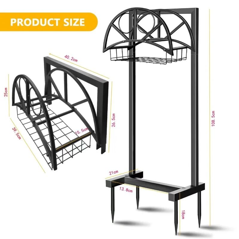 

Storage Cross Border Vertical Garden Hanger Rack Garden Removable Hose Holder Holder Hose Water Pipe