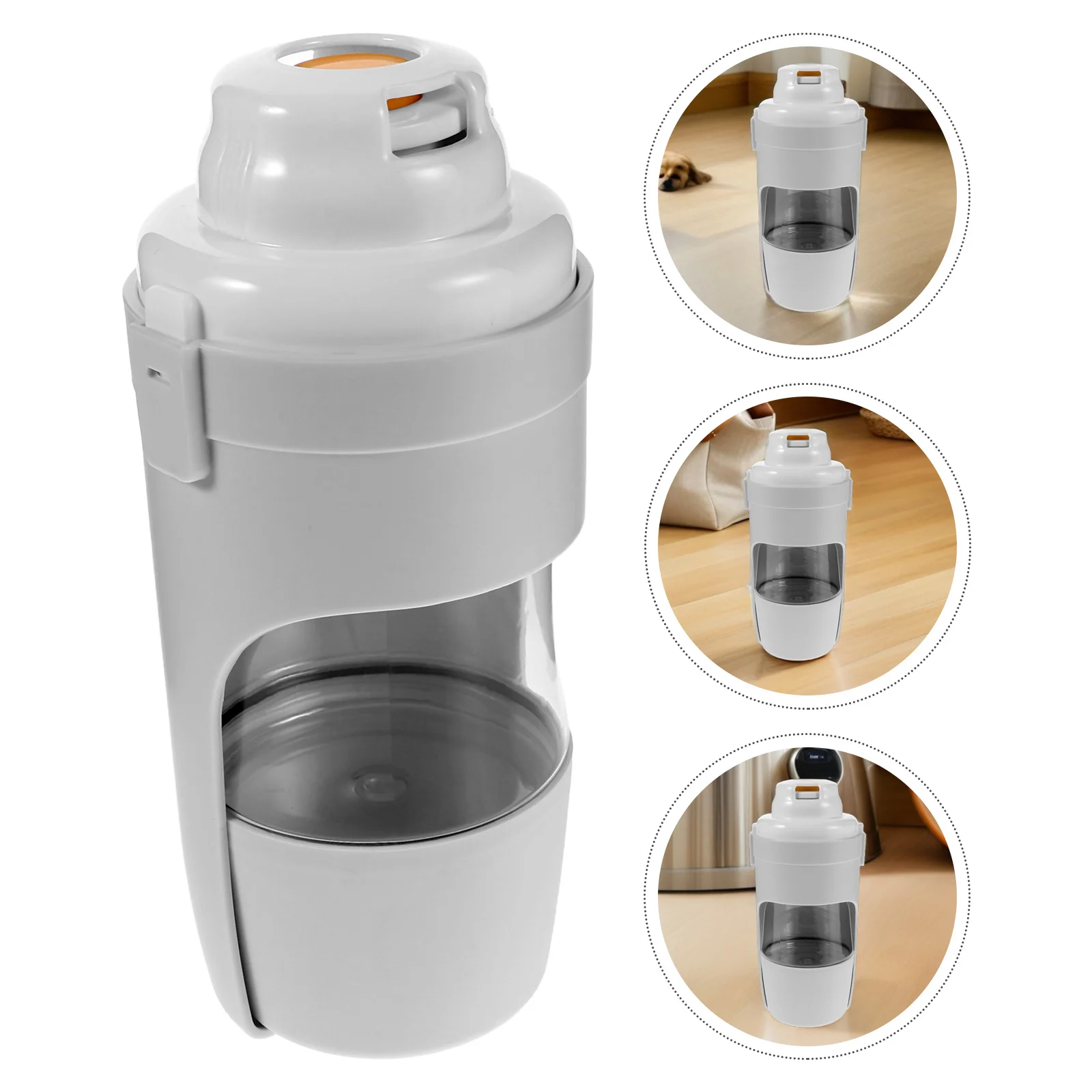 

Portable Pet Water Bottle Food Container Leak Proof Cup for Outdoor Dog Cat Hiking Walking Travel Gray Portable Dog Water Bowl