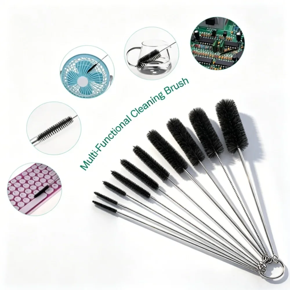 10PCS Bottle Straw Cleaning Brush Set Long Tube Cleaner For Test Tube Insulated Cup Teapot Tea Cup Deep Dead Angle Washing Tool