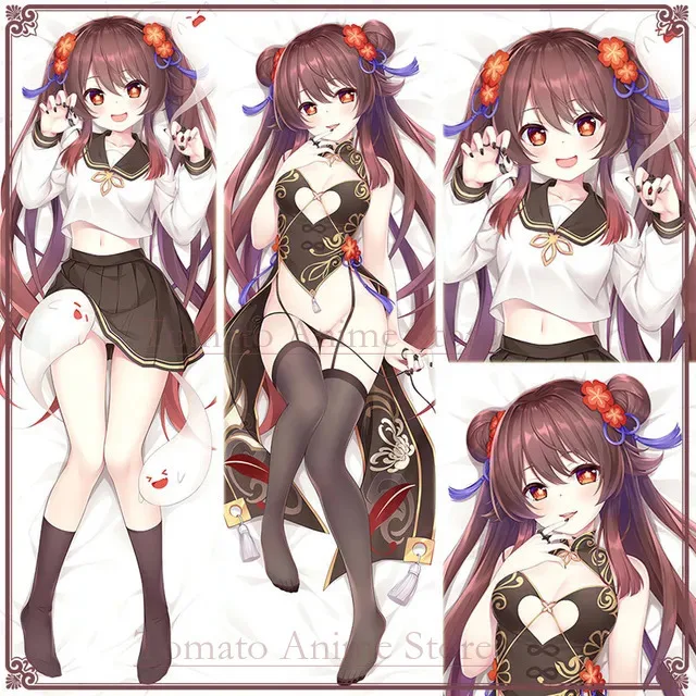 

Anime Genshin Impact Hu Tao Dakimakura Pillow Case Double Side Print Body Hing Cushion Covers For Otaku Gifts