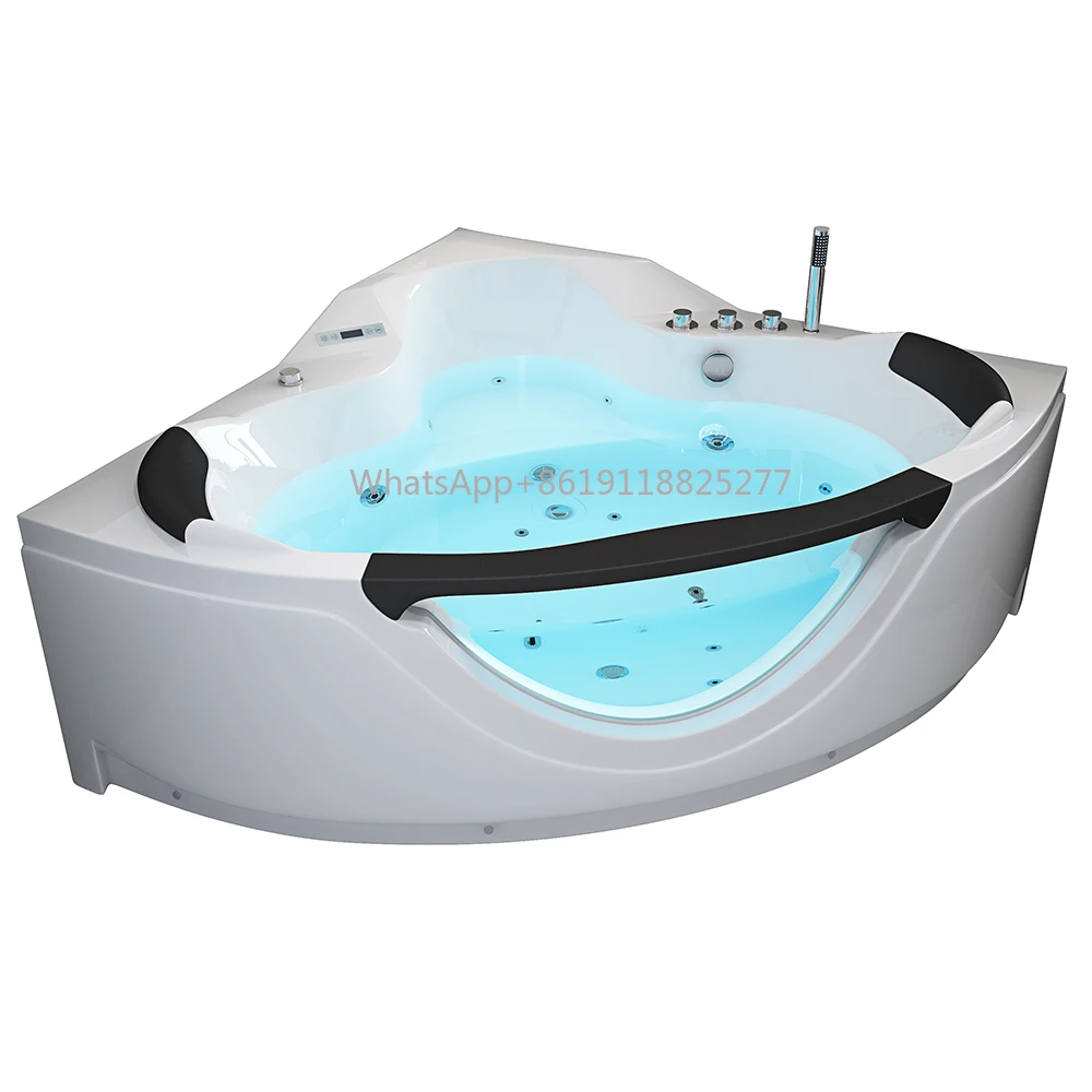 

Bathtub with LED Light RELAX 2 Person Stylish Circle Freestanding Deep Soaking Whirlpool