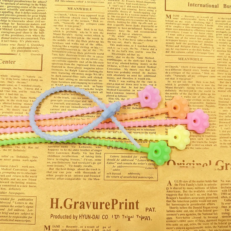 10Pcs Luminous Cat Claw Love Star Rabbit Silicone Cable Organizer Pengikat Kabel Cable Ties Kabel Ties DIY Keychain Accessories