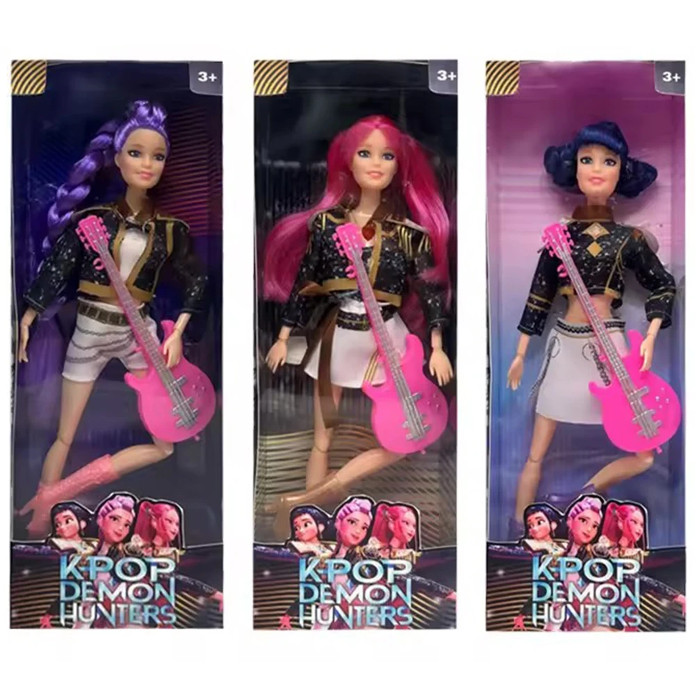 Edizione limitata |   Figura d'azione musicale K-Pop Demon Hunter - Bambola in vinile da collezione Rumi/Mira/Zoey, regalo di merce di film premium