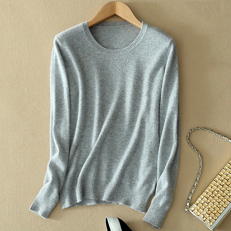 Autumn Winter Loose Cashmere Blend Sweater Women O-Neck Warm Casual Sweaters Female Long Sleeve Knitted Pullover Girls Clothes