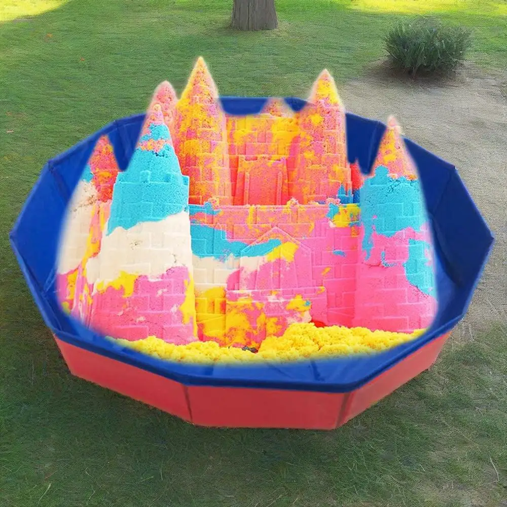 กระบะทรายสำหรับเด็ก ของเล่นเสริมพัฒนาการ โต๊ะทรายสำหรับเด็กเล่นกลางแจ้ง ลานบ้าน สนามหลังบ้าน ของเล่นทรายสำหรับเด็กชายและเด็กหญิง อายุ 3 ปีขึ้นไป