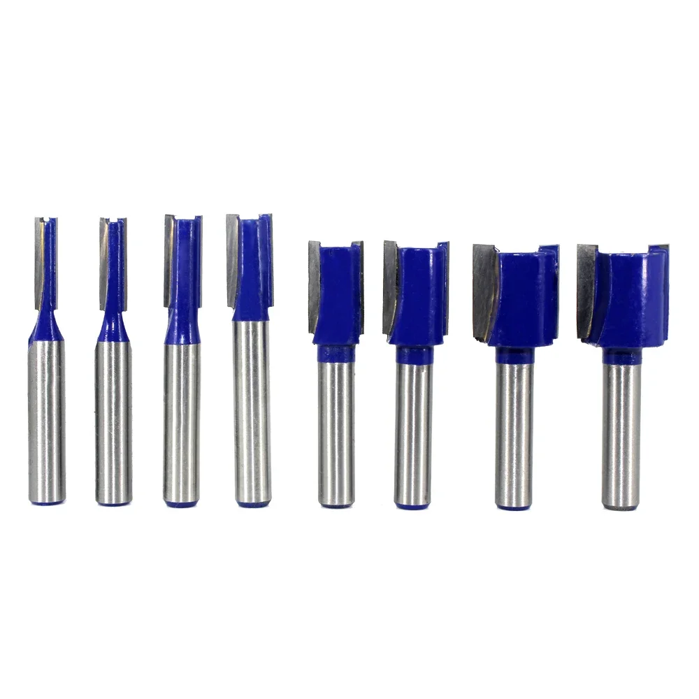 1pc 8mm Shank Straight Bit Tungsten Carbide Double Flute Router Bits Milling Cutter for Wood Woodwork Tool