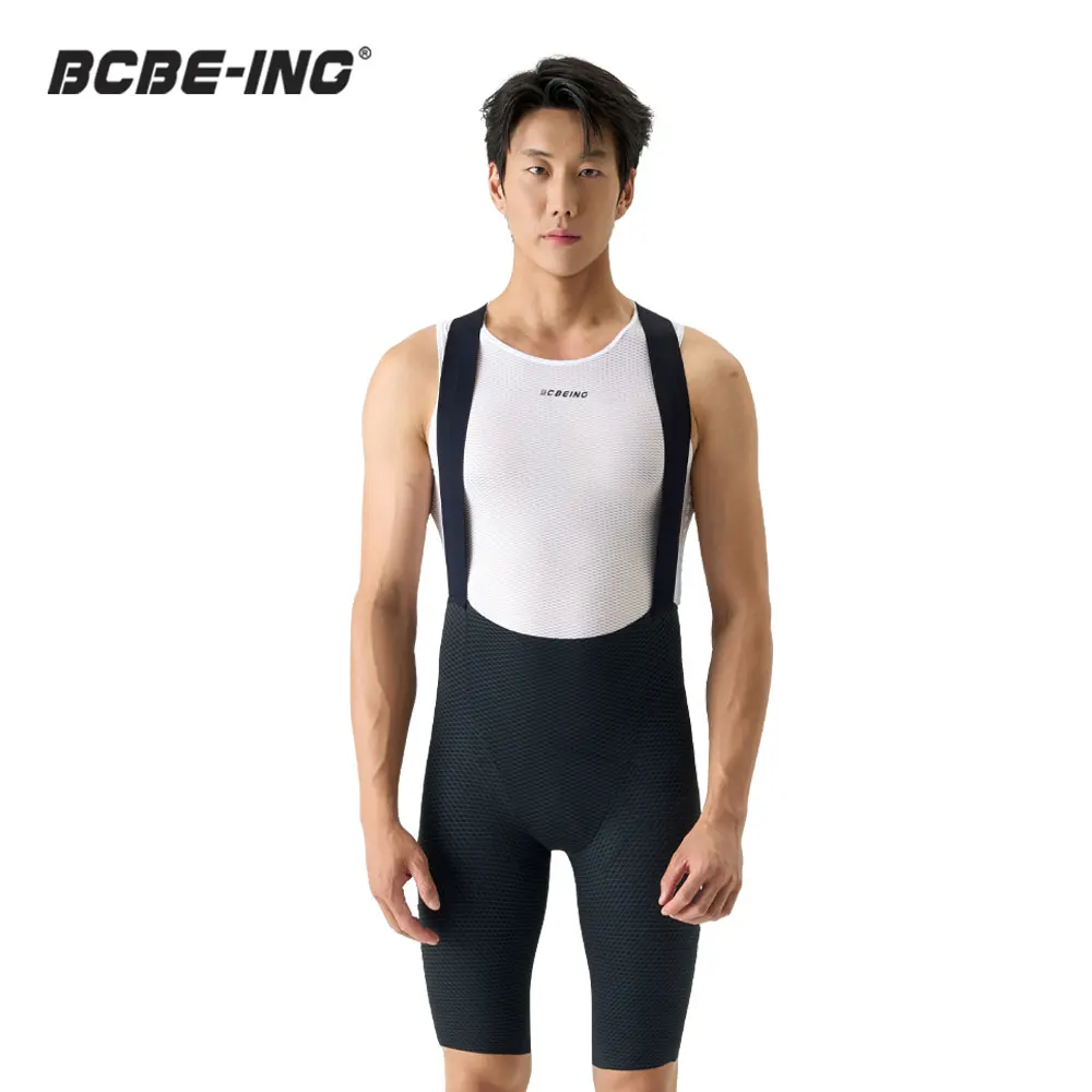 BCBE-ING 2026 Neue Herren-Radlerhose Pro-Level Rennrad-Leichtgewicht-Trägerhose mit 200kg/m³ Dichte Schwammpolsterung
