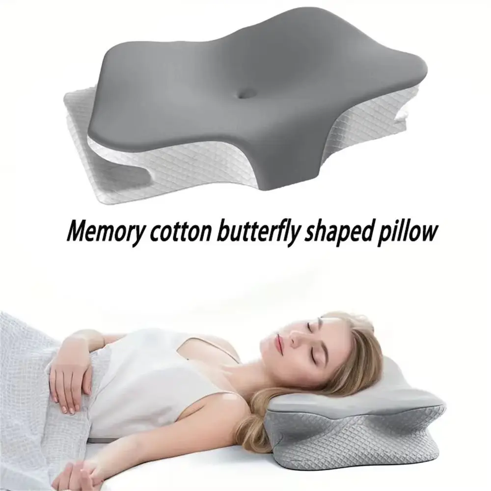 

Butterfly Shaped Ergonomic Neck Pillow Slow Rebound No-Pressure Orthopedic Pillow Lightweight Breathable Neck Guard Pillow