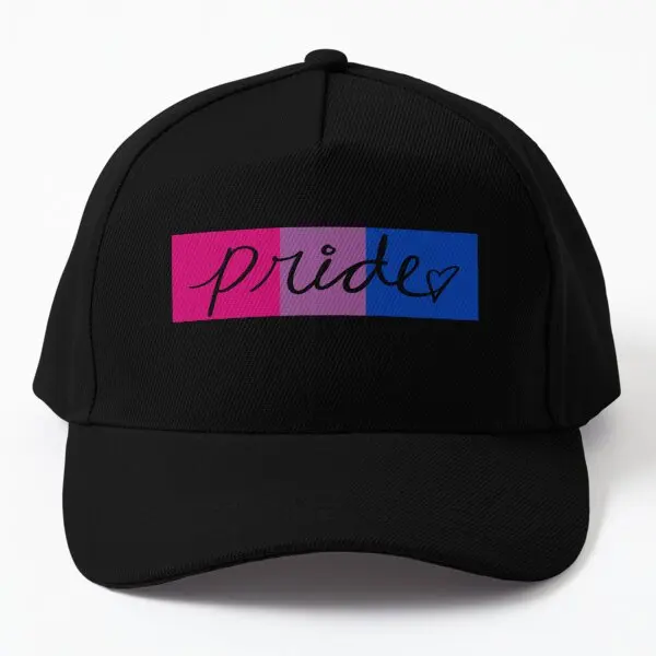 

Bisexual Pride Handwritten Cursive Scr Baseball Cap Hat Outdoor Women Snapback Casual Bonnet Casquette Summer Mens Fish Sport