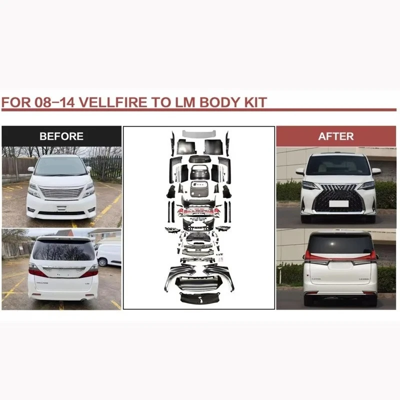 

2008-2014 Vellfire LM Conversion Bodykit New Facelift Bumper Guard Upgrade To LX Condition Car Bumpers