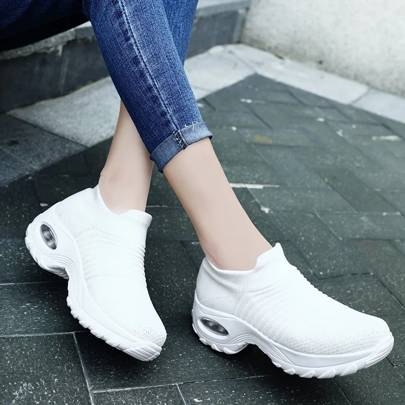 

Women Sneakers Casual Breathable White Shoes Platform Sneakers Comfort Soft Air Cushioned Soles Women Shoes Zapatillas De Mujer