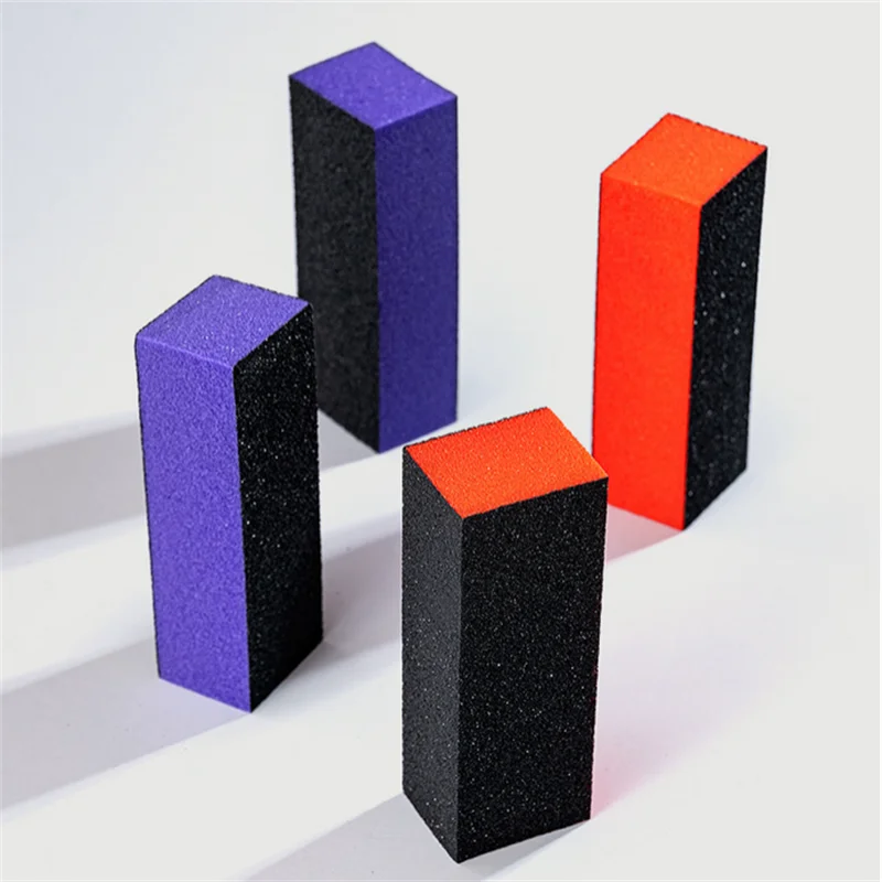 10/20/50pcs 3 Side Sponge Nail Buffer Sanding Block Polisher Buffing File 100/180 Grit Nail FilesNail Art Pedicure Manicure Tool