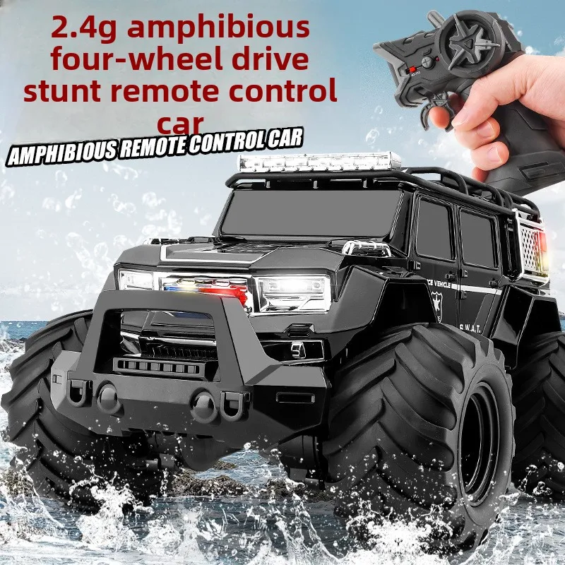 

Amphibious Remote Control Vehicle Four Wheel Drive Off-road Vehicle Children's Toy Light Waterproof Off-road Vehicle Boy's Gift