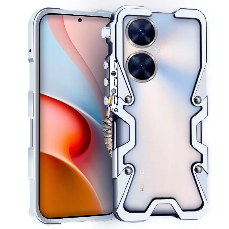 Luxury Metal Aluminum Bumper Shockproof Back Case For Huawei Enjoy 70 Pro / Enjoy 60 Pro Aluminum Cases Cover Bumper Coque