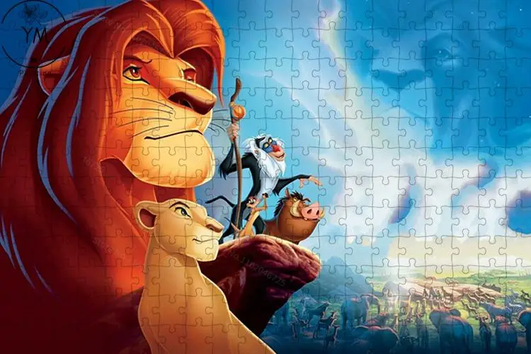 Disney Brand Cartoon Paper HD Printing Puzzle The Lion King For Kids Educational Toys Adult Collection Hobby Art Puzzle Gift