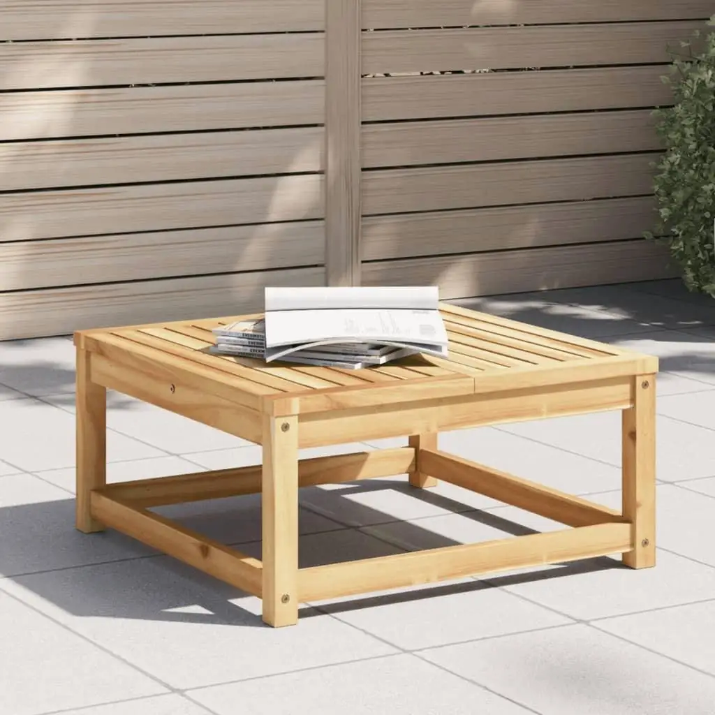 24.8x24.8x11.8 Solid Acacia Wood Patio Table - Durable Outdoor Furniture