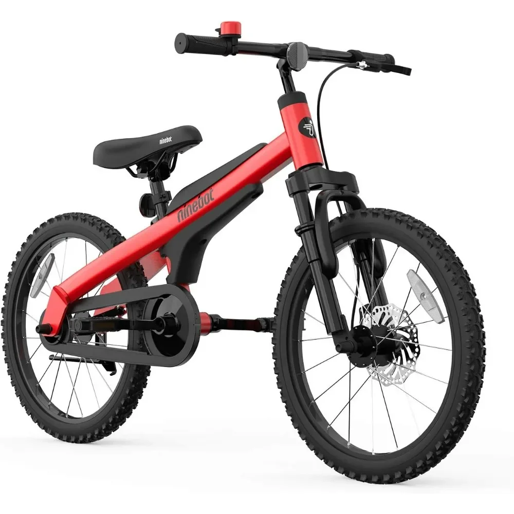 

%a Ninebot 18" Kids Bike Ages 5-10, w/Aerospace Aluminum Frame, Enclosed Chain, Shock Absorbing Suspension, Disc Brakes