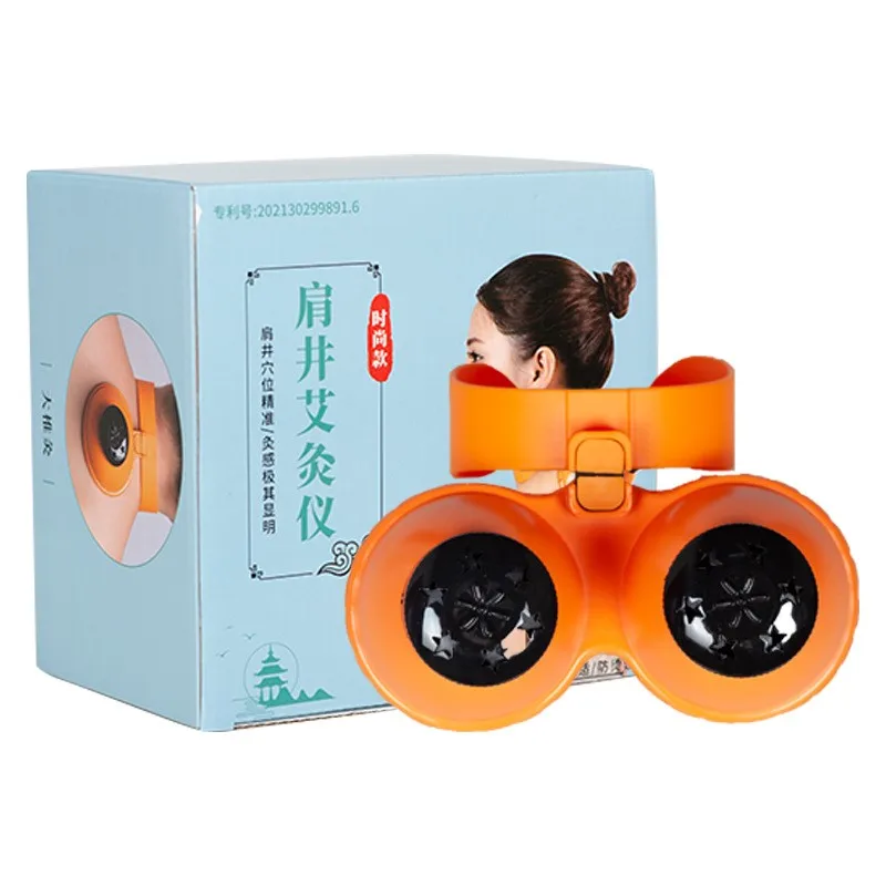 Double ABS Moxa Box Moxibustion Acupuntura Heating Meridian Point Women Elder Neck Chinese Therapy Burner Rolls