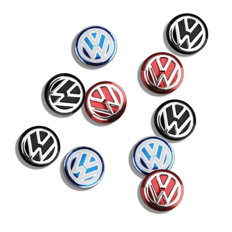 자동차 키 엠블럼 스티커, 자동 제어 키 로고 데칼, 폭스바겐 VW GTI 골프 파사트 B6 제타 투란 캐디 R라인용, 2 개, 5 개, 10 개, 14mm