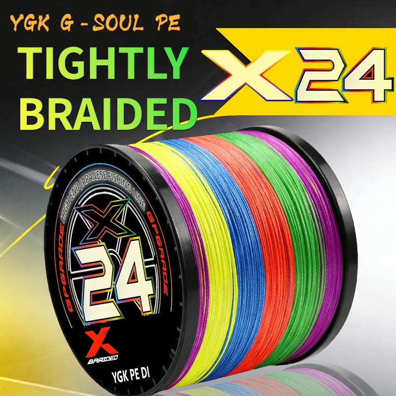 Image of NEUE YGK X24 300/500M PE Geflochtene Angelschnur Superstark Japanische Multifilament Meeres-Angelschnur 21-123LB Karpfenleine Forellenleine