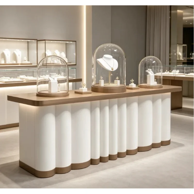 custom.Wooden and Metal LED Durable High Quality Jewelry Display Retail Stores Shopping Malls-Customizable OEM/ODM Show